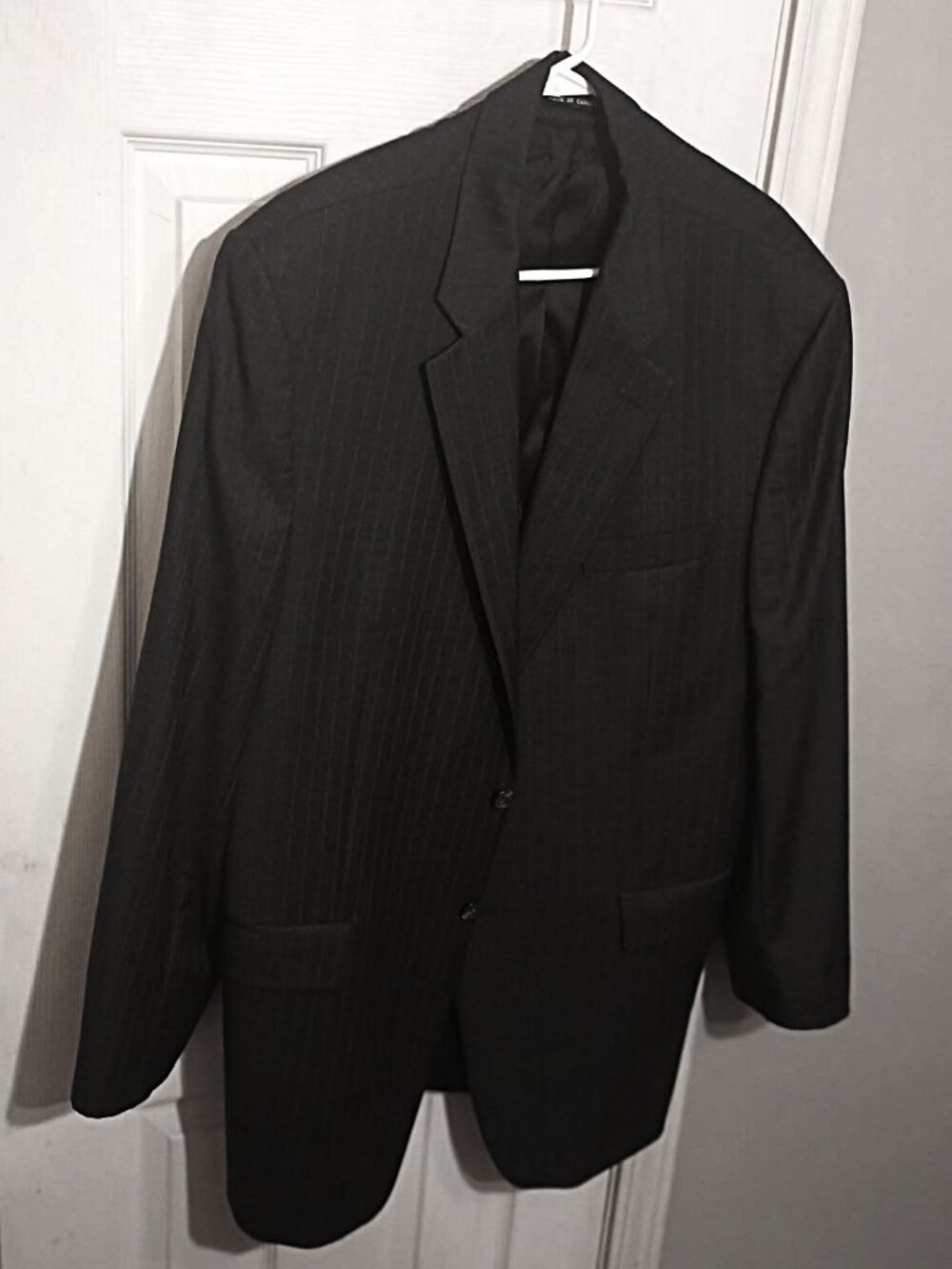 Ralph Lauren Men Dark Gray Pinstripe Blazer Only  46L